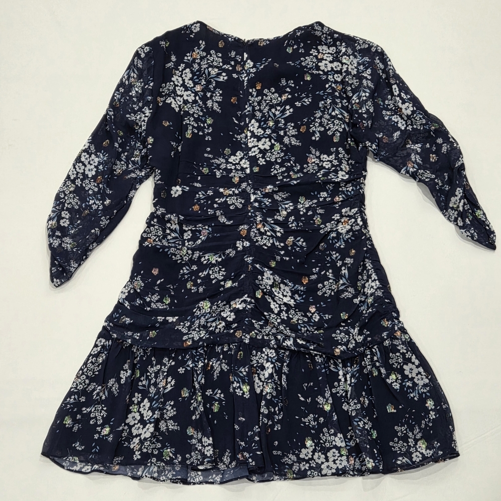 Shoshanna Ann Westminster Floral Ruched Dress Size 12 - Picture 10 of 15